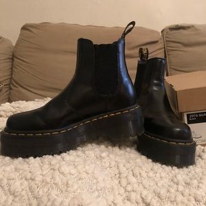 Dr. Martens Black Platform Chelsea Boots